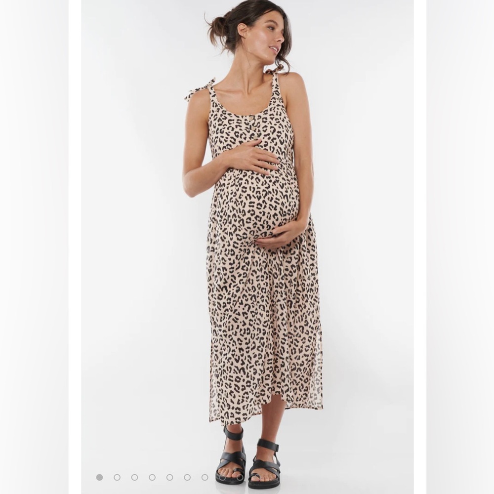 Leopard midi dress